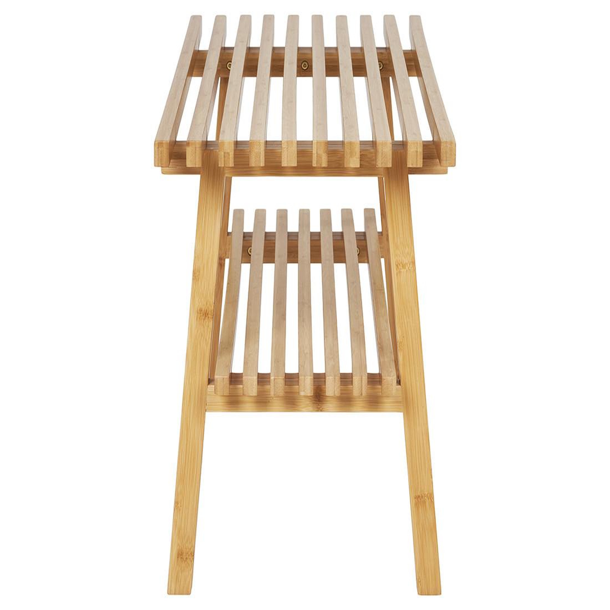 Voir la diapositive 3 : BEST MOBILIER Saona - banc avec rangement - bambou naturel - 70 cm