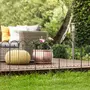 OUTSUNNY Lot de 5 clôtures de jardin décoratives en métal avec ornements - dim. totales 305L x 79,5H cm - noir
