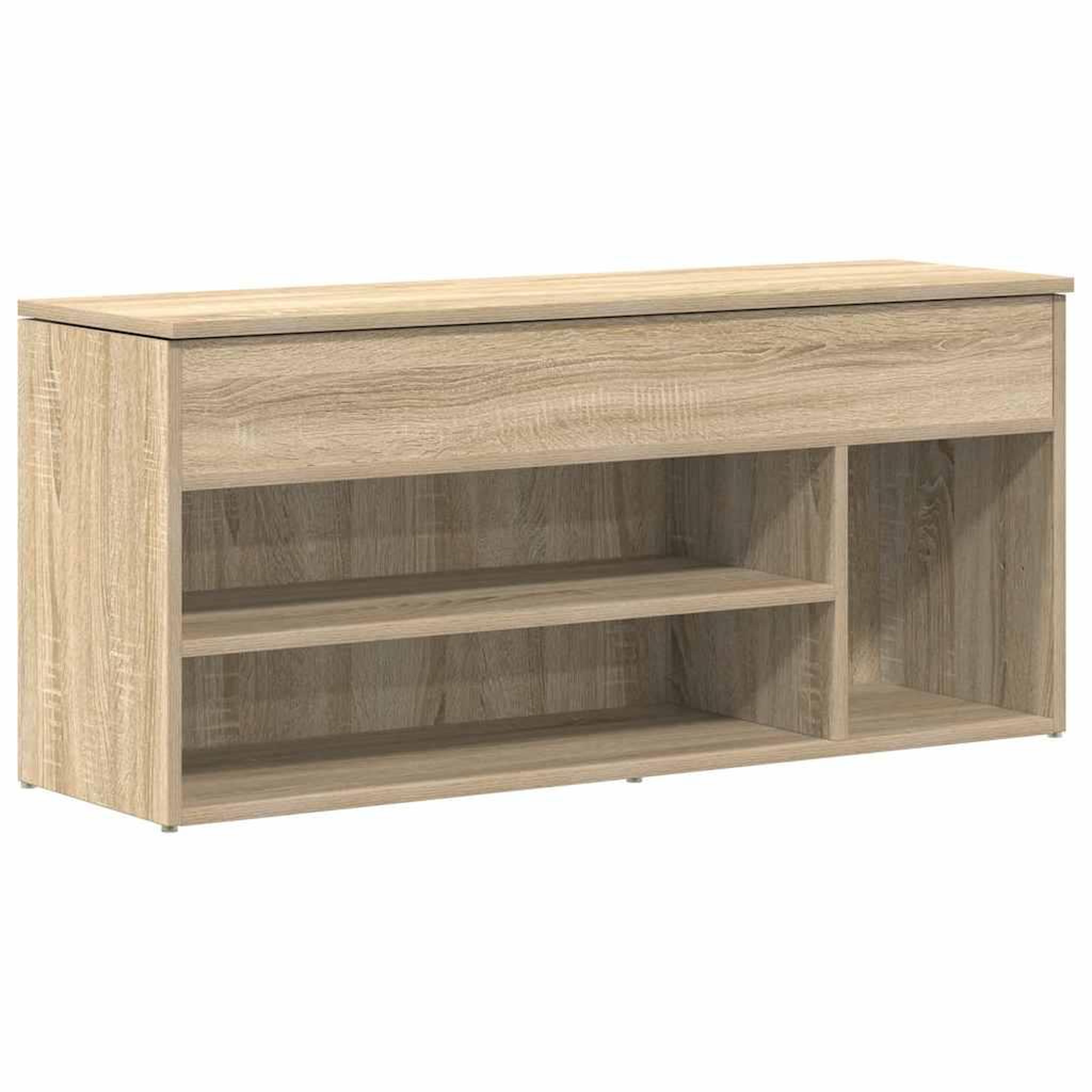 Voir la diapositive 2 : VIDAXL Banc a chaussures chene sonoma 102x30,5x45 cm bois d'ingenierie