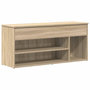 Voir la diapositive 2 : VIDAXL Banc a chaussures chene sonoma 102x30,5x45 cm bois d'ingenierie