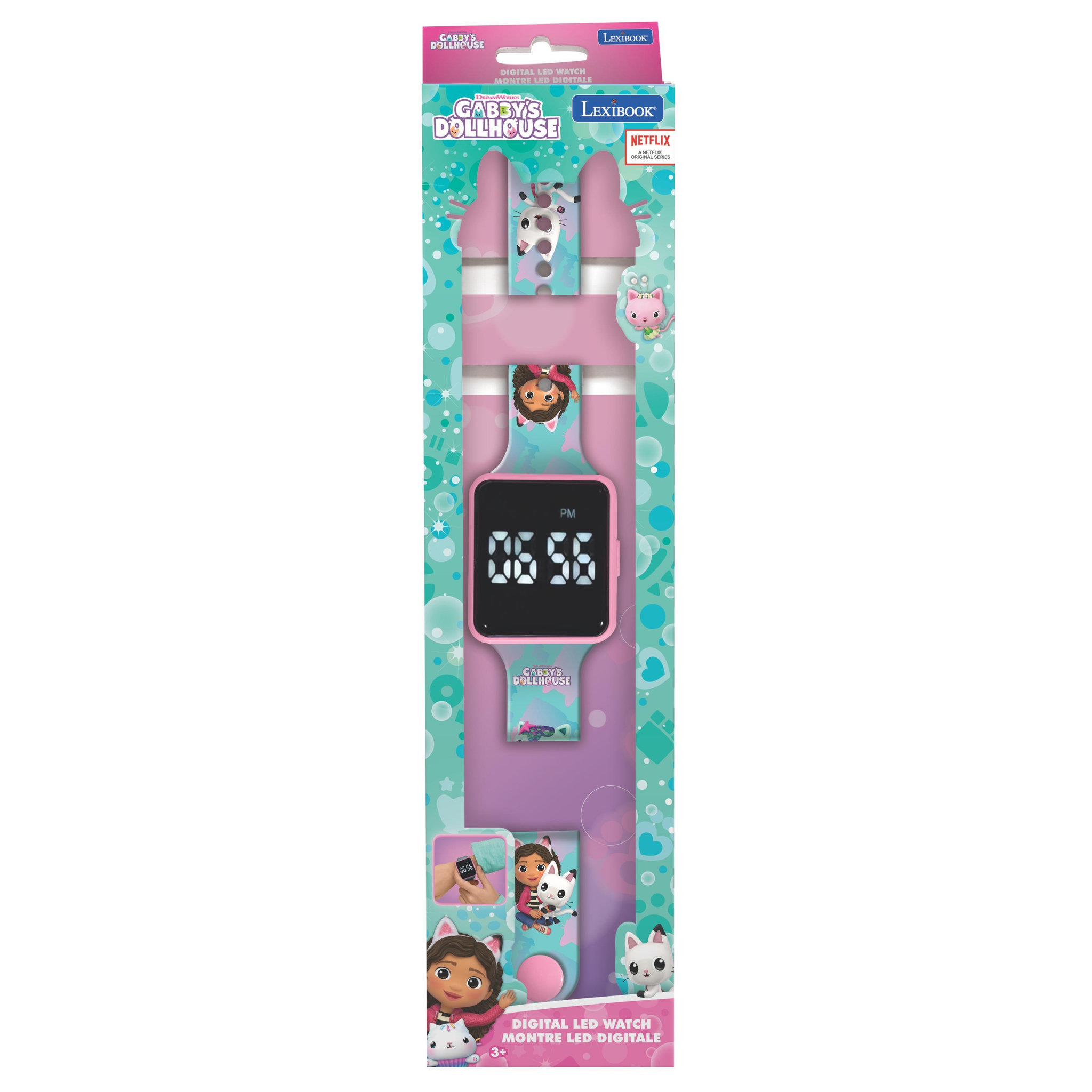 Voir la diapositive 4 : Lexibook Montre digitale LED Gabby et la maison Magique