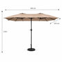 Voir la diapositive 3 : CONCEPT USINE Parasol rectangulaire double 2,7x4,6m taupe VENICE