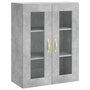 Voir la diapositive 5 : VIDAXL Buffet haut Gris beton 69,5x34x180 cm Bois d'ingenierie
