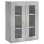 Voir la diapositive 5 : VIDAXL Buffet haut Gris beton 69,5x34x180 cm Bois d'ingenierie