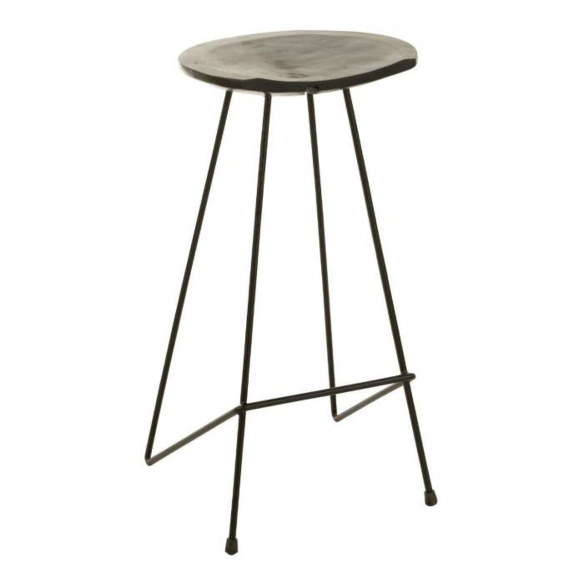 Paris Prix Tabouret de Bar en Bois  Winfred  70cm Noir