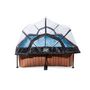 Voir la diapositive 3 : EXIT TOYS Piscine tubulaire Wood rectangulaire 2,20 x 1,50 x 0,65 m avec dôme - Exit Toys