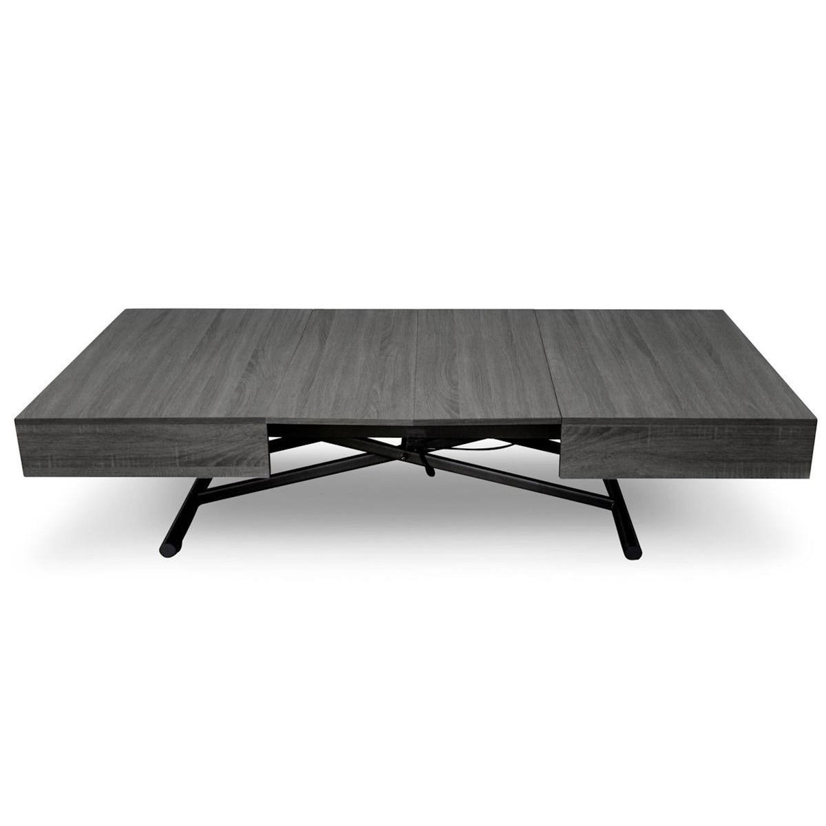 Paris Prix Table Basse Relevable  Lift  120-190cm Gris