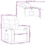 Voir la diapositive 6 : VIDAXL Fauteuil inclinable electrique Creme Similicuir