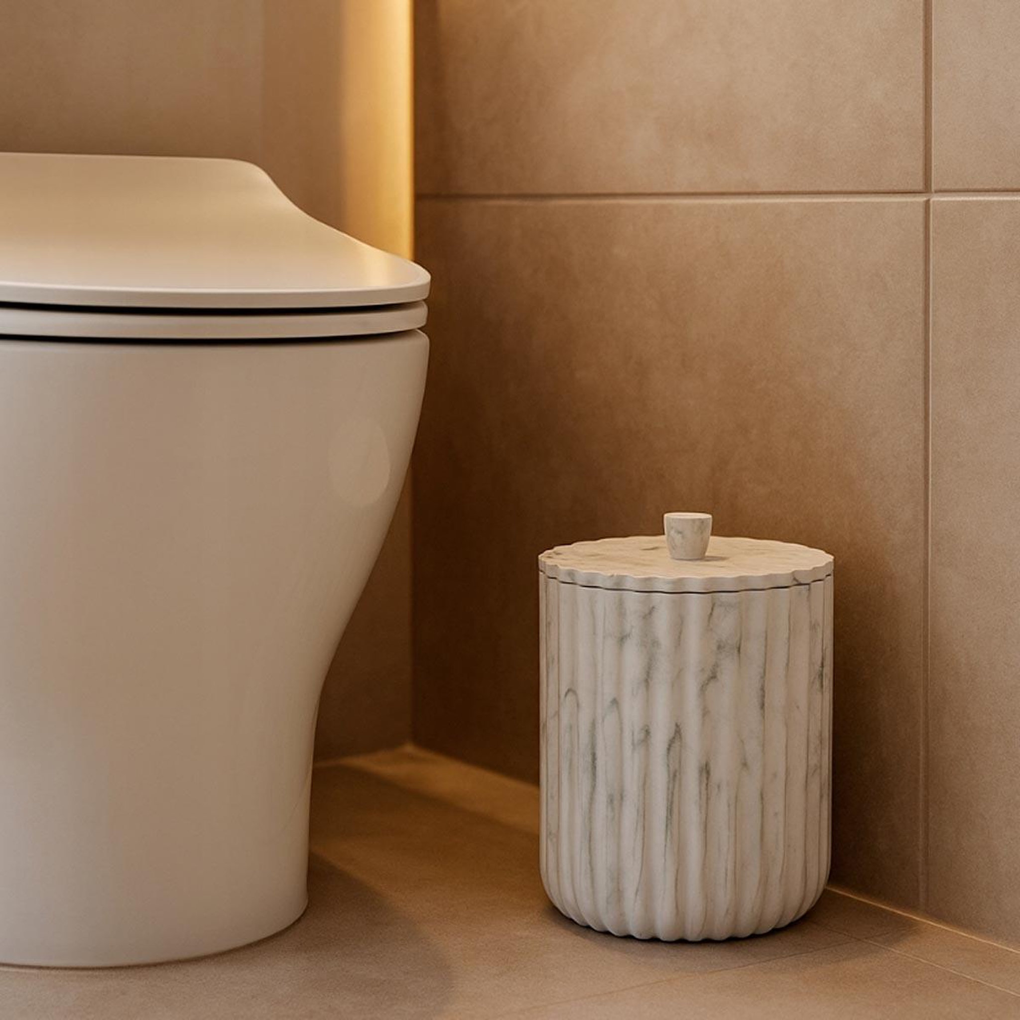 Voir la diapositive 3 : FIVE Poubelle de salle de bain  marby  5l blanc
