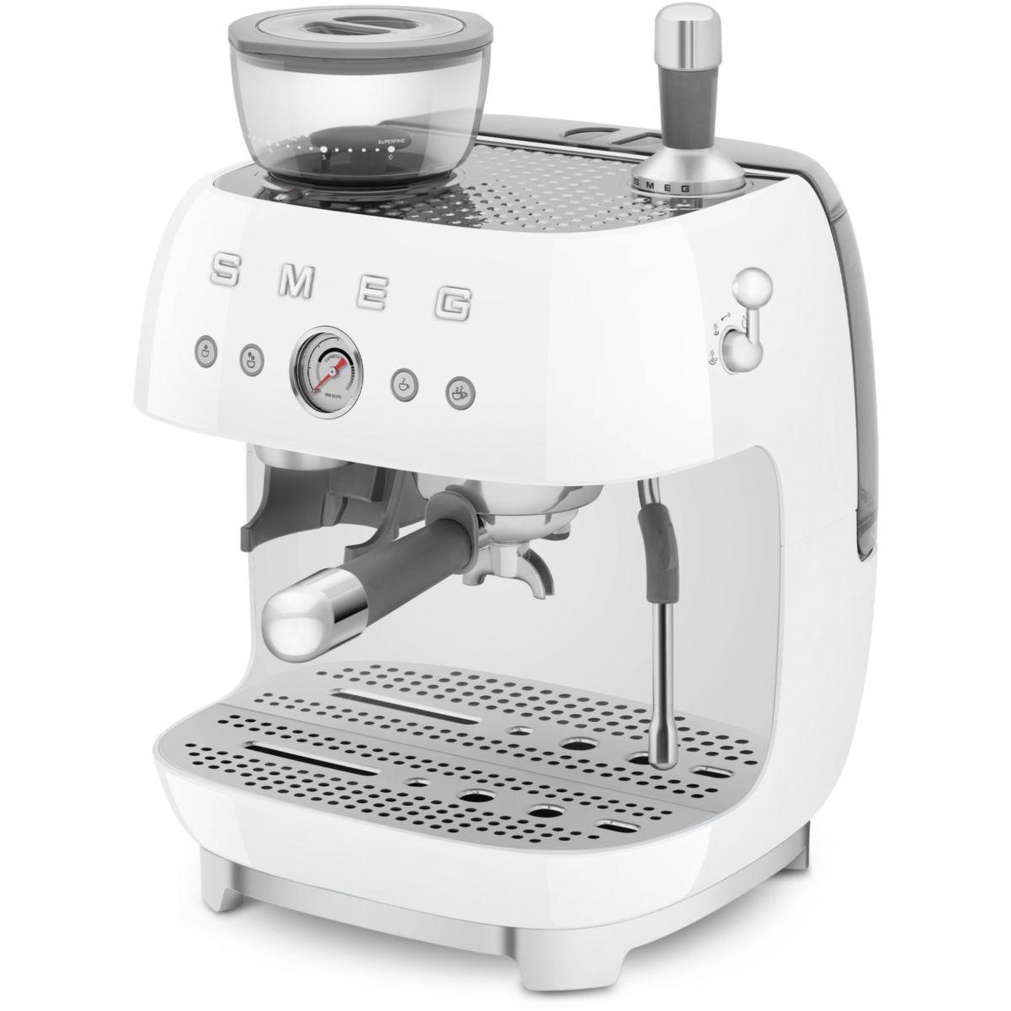 Voir la diapositive 2 : SMEG Expresso broyeur egf03wheu blanc