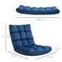 Voir la diapositive 3 : HOMCOM Fauteuil convertible fauteuil paresseux grand confort inclinaison dossier multipositions 90°-180° flanelle polyester capitonné bleu roi