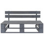Voir la diapositive 3 : VIDAXL Canape central palette de jardin Gris Bois de pin impregne