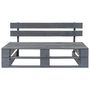 Voir la diapositive 3 : VIDAXL Canape central palette de jardin Gris Bois de pin impregne