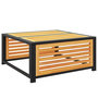 Voir la diapositive 5 : VIDAXL Tabouret de jardin avec coussin 68x68x30cm bois massif d'acacia