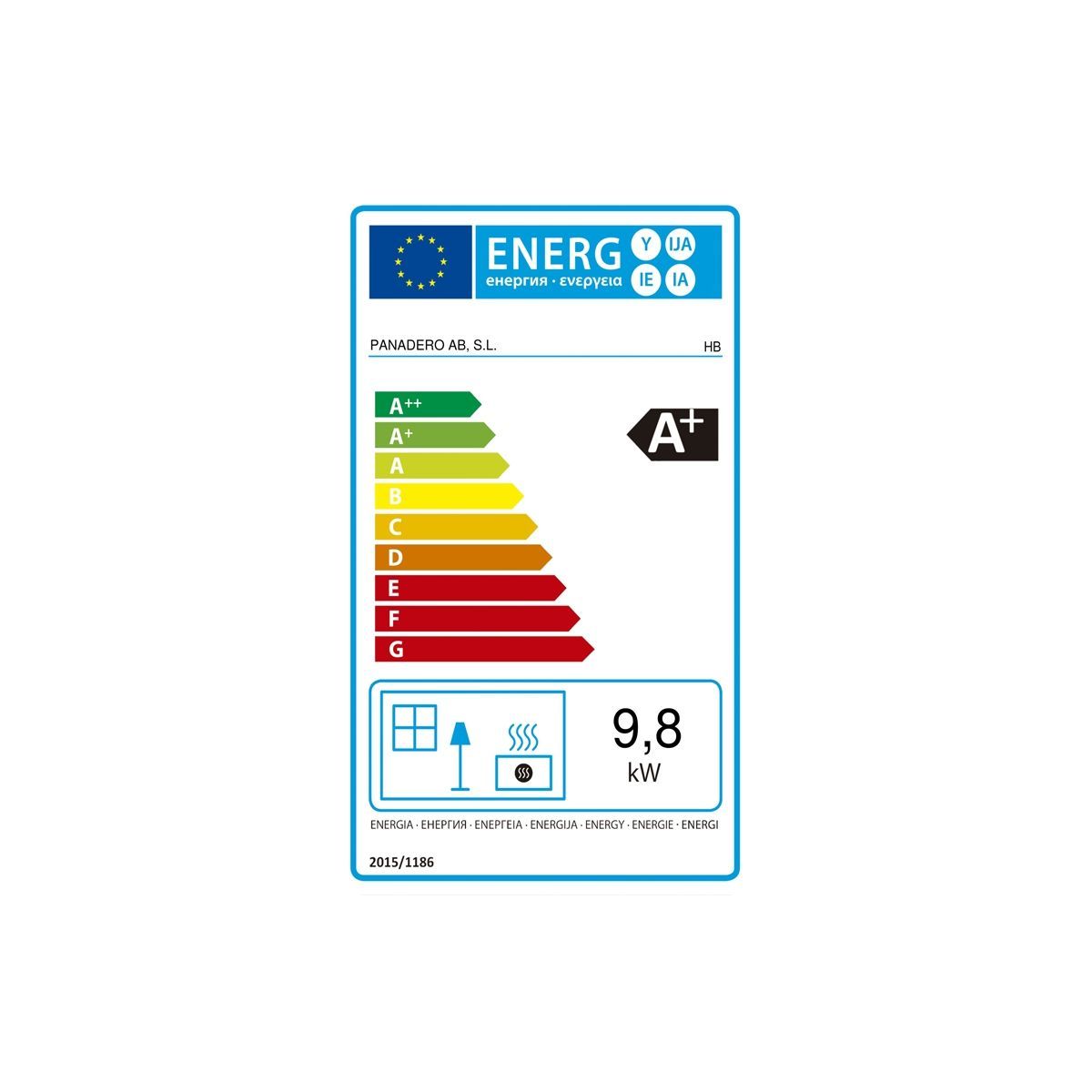 PANADERO Poêle à bois FOYER H-B EcoDesign 10 KW