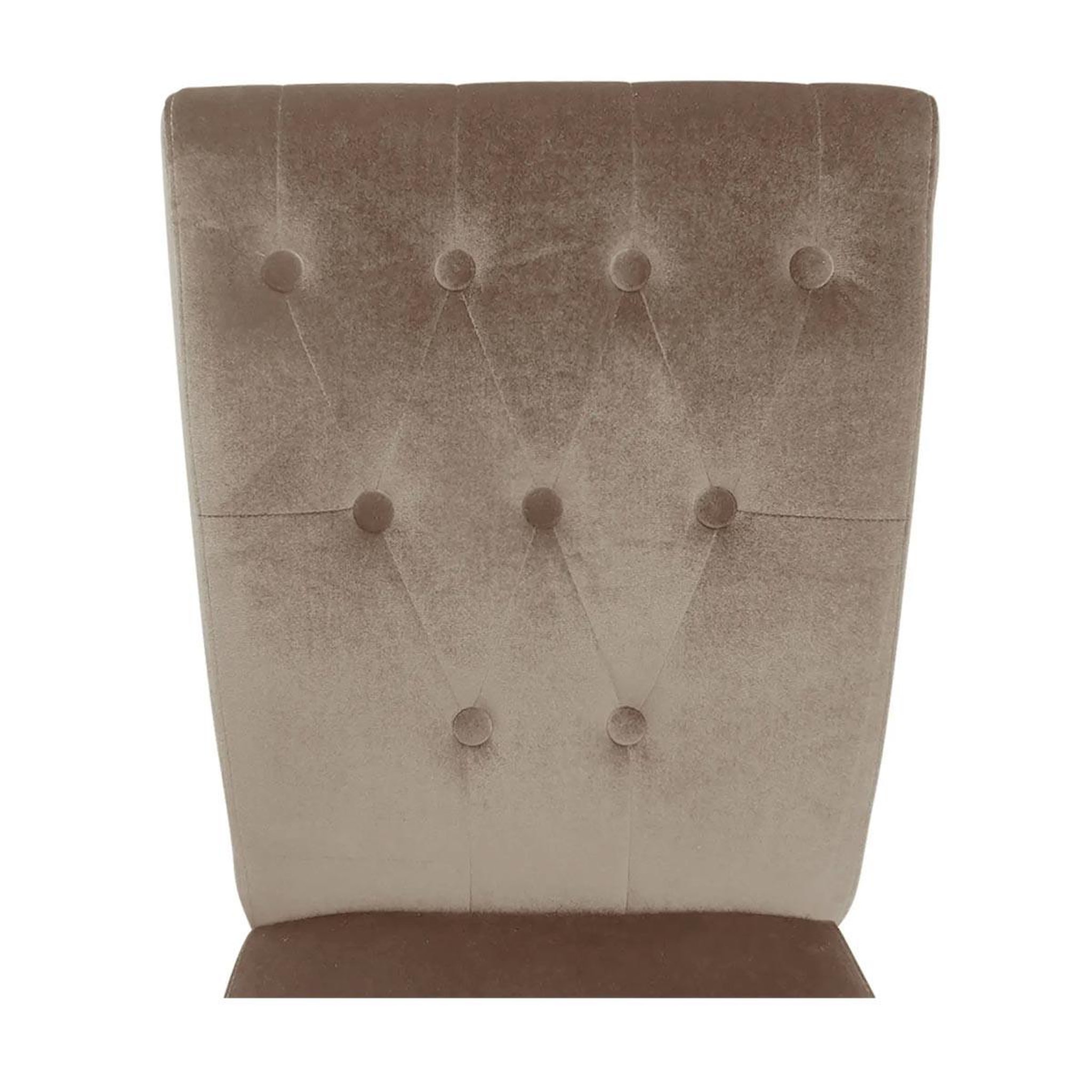 Voir la diapositive 4 : Paris Prix Lot de 2 chaises design velours  lucky  106cm taupe