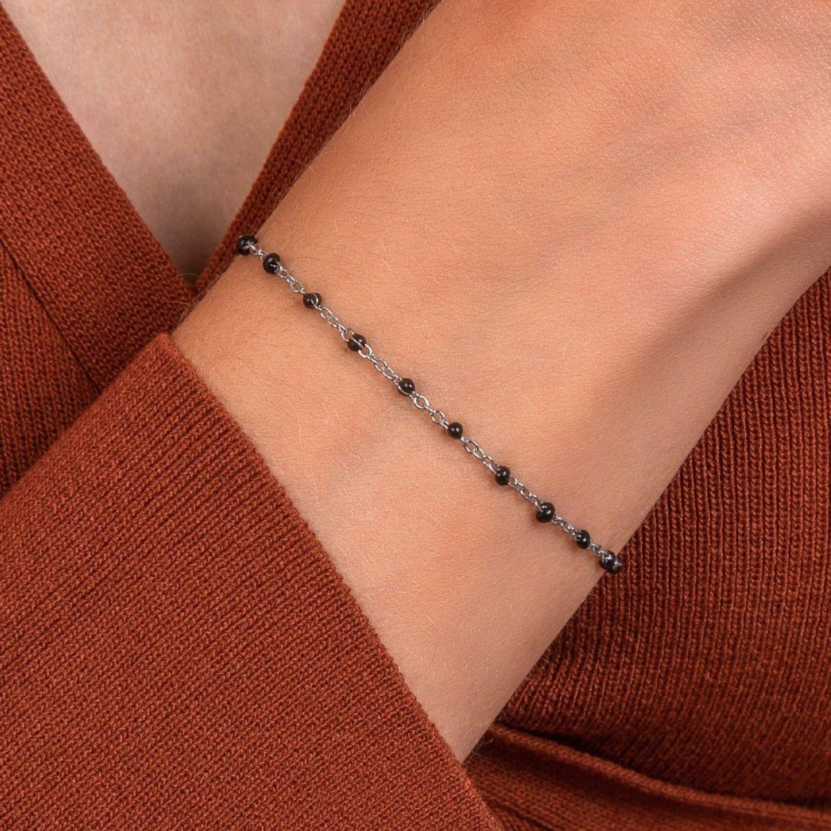 SC CRYSTAL Bracelet perles noires par SC Crystal