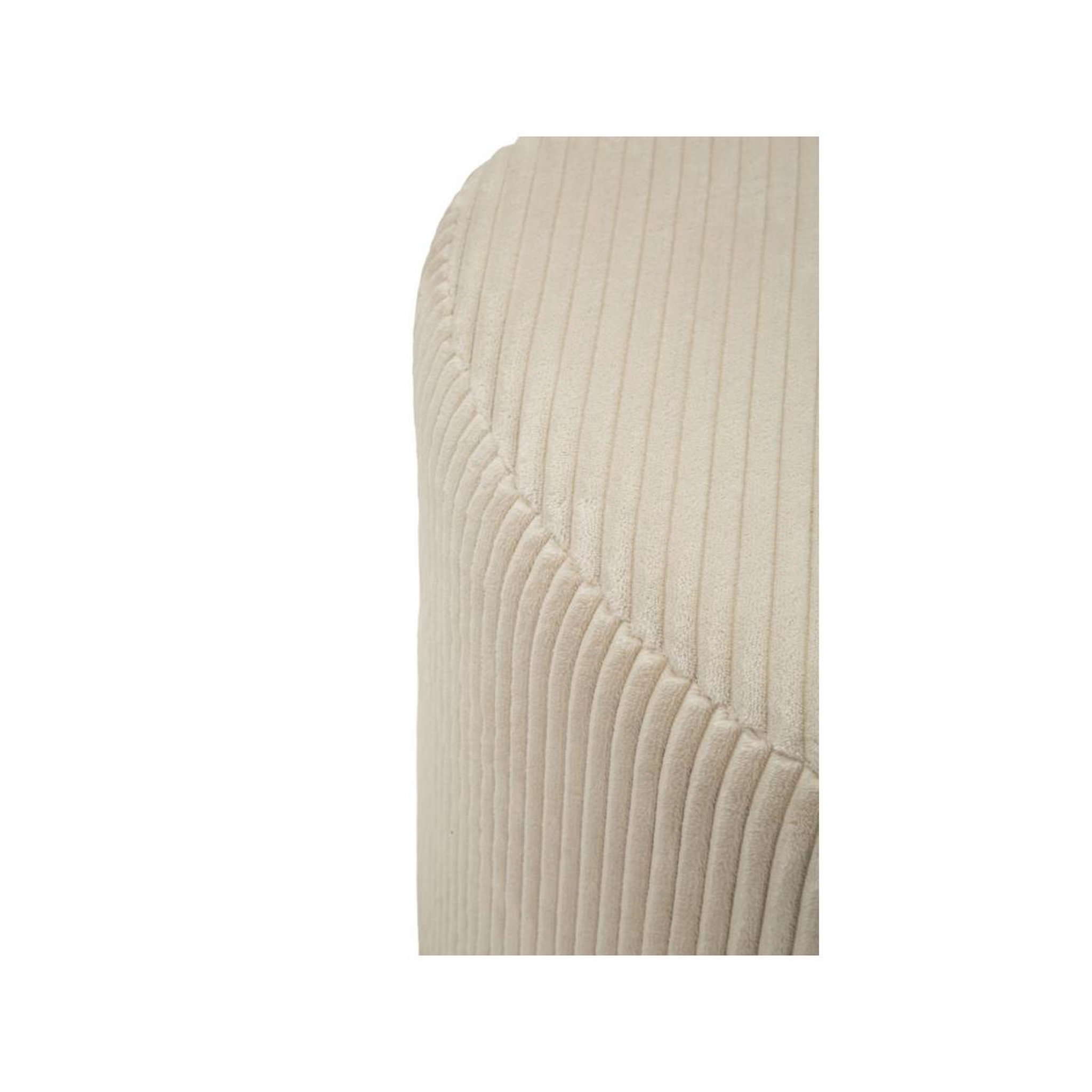 Voir la diapositive 4 : Paris Prix Pouf cœur en tissu côtelé  dublino  49cm blanc