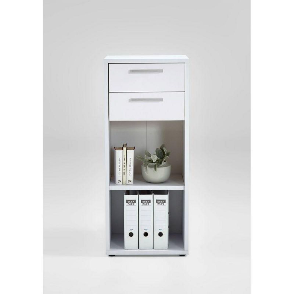 Paris Prix Assemblage 2 Tiroirs pour Étagère  Kazed  42cm Blanc