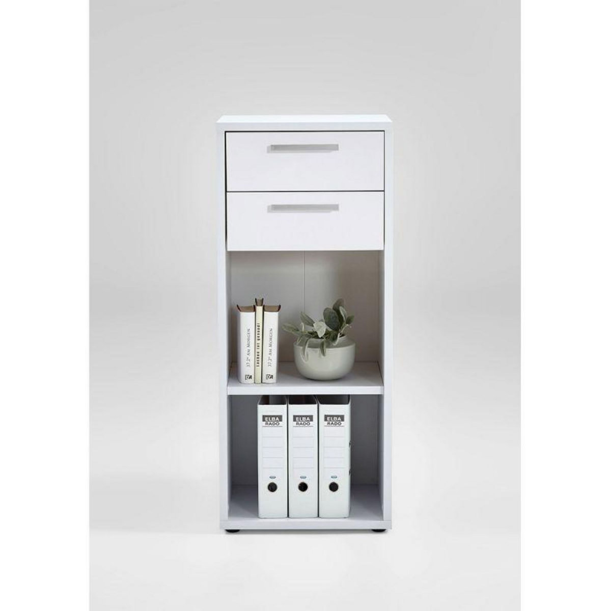 Paris Prix Assemblage 2 Tiroirs pour Étagère  Kazed  42cm Blanc