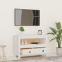 Voir la diapositive 3 : VIDAXL Meuble TV Blanc 79x35x52 cm Bois de pin massif