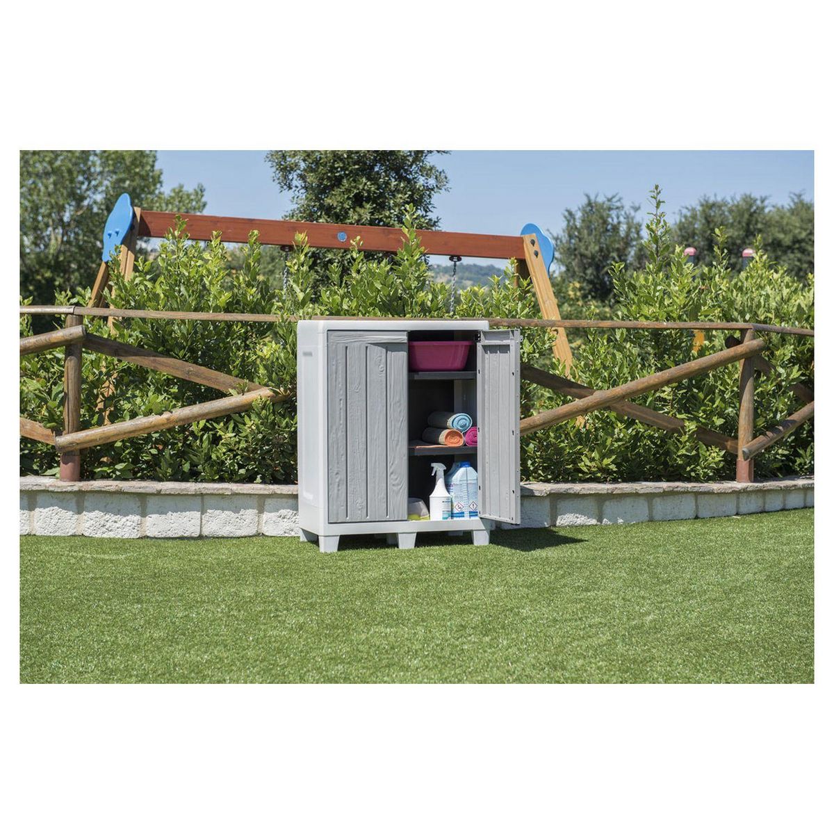 TOOMAX Armoire de jardin résine - Gris Anthracite - 350L - FLORIDA XL