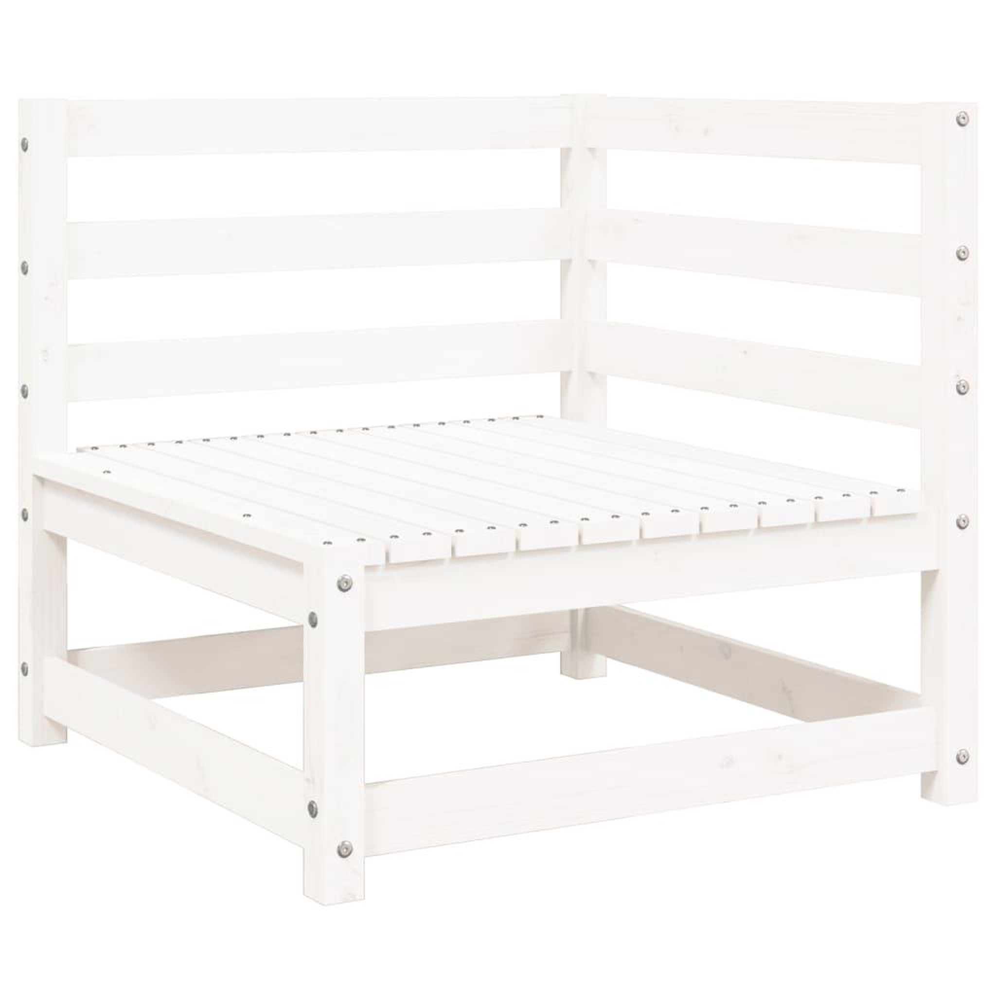 Voir la diapositive 4 : VIDAXL Salon de jardin 9 pcs blanc bois de pin massif