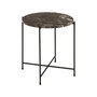 Voir la diapositive 2 : LISA DESIGN Ezaro - table basse ronde - 42 cm - plateau en marbre - pieds en acier