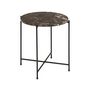 Voir la diapositive 2 : LISA DESIGN Ezaro - table basse ronde - 42 cm - plateau en marbre - pieds en acier