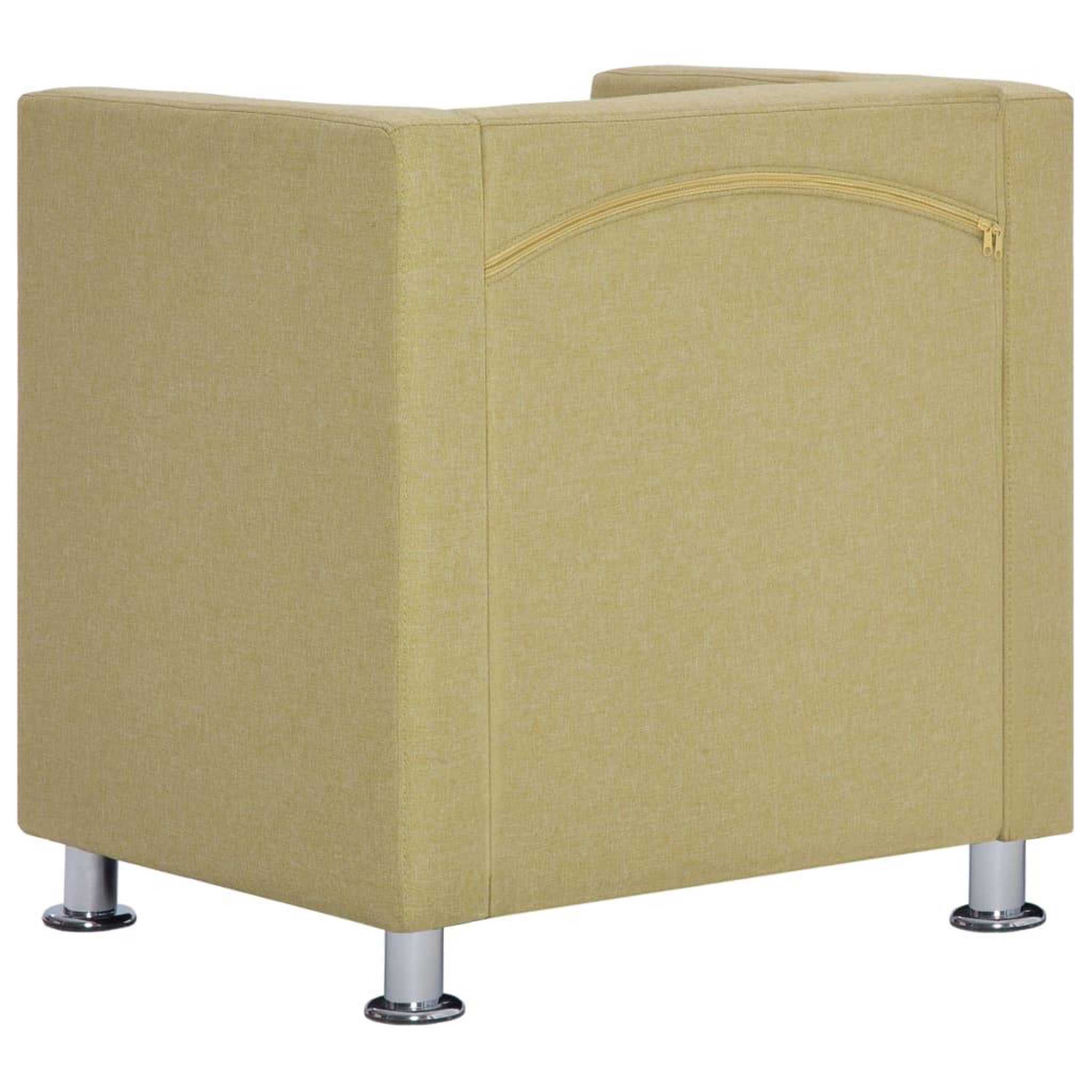 Voir la diapositive 5 : VIDAXL Fauteuil cube Vert Tissu