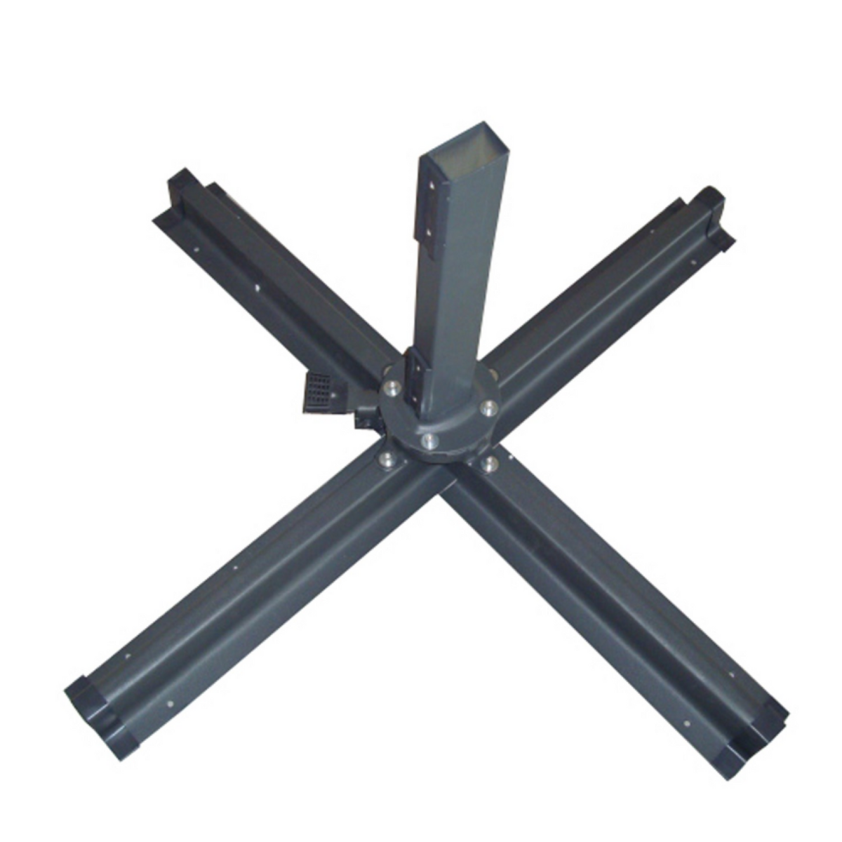 CONCEPT USINE Ensemble parasol gris 3x4m et 4 dalles à lester CESARE