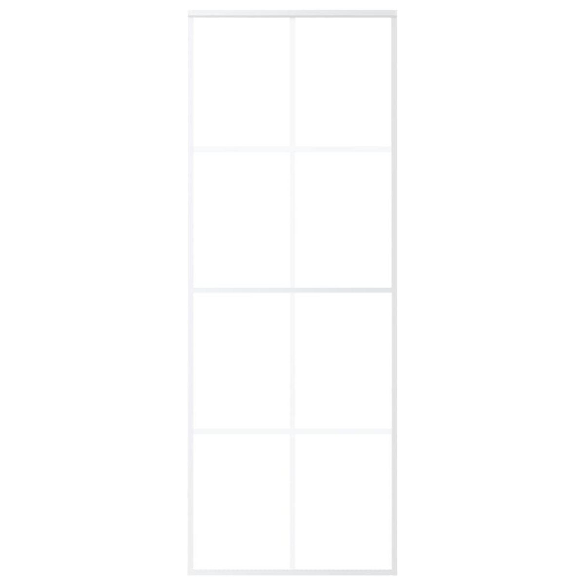 VIDAXL Porte coulissante Verre ESG et aluminium 76x205 cm Blanc