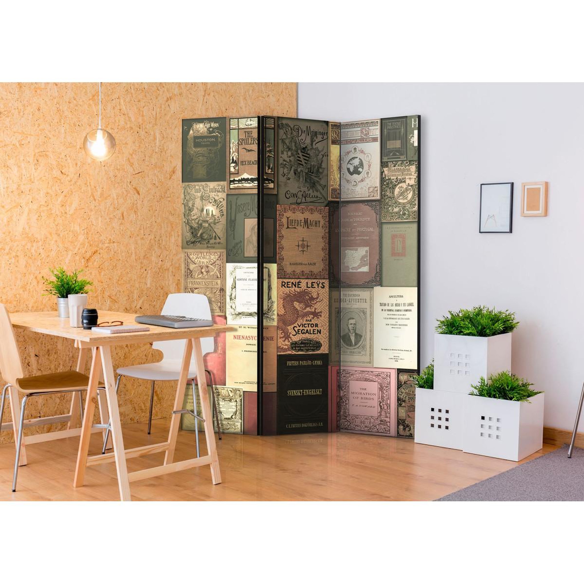 Voir la diapositive 2 : Paris Prix Paravent 3 volets  books of paradise  135x172cm