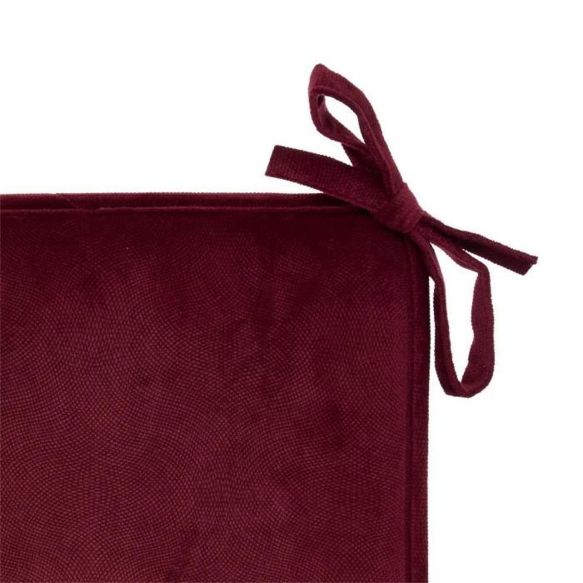 ATMOSPHERA Galette de Chaise Uni  Lilou  38x38cm Rouge Grenat