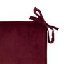 Voir la diapositive 2 : ATMOSPHERA Galette de Chaise Uni  Lilou  38x38cm Rouge Grenat