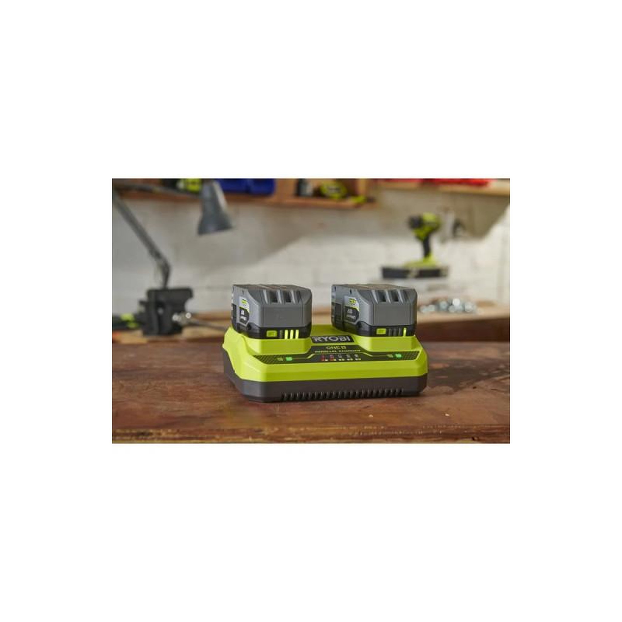 Voir la diapositive 2 : Ryobi Chargeur simultané 2 ports 18v ryobi - 2,0 et 4,0ah