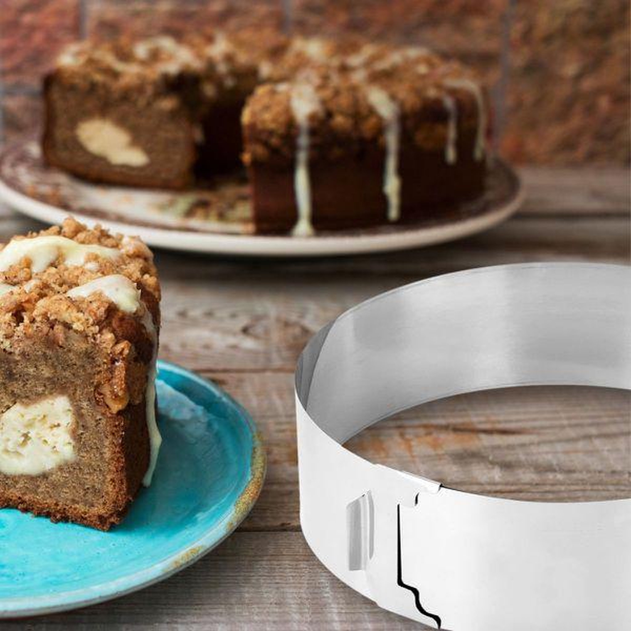 Voir la diapositive 2 : ZENKER Cadre et cercle à pâtisserie réglable zenker smart pastry