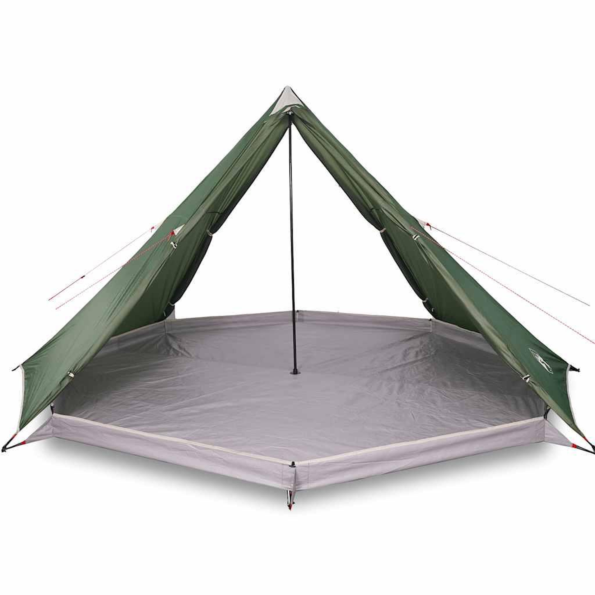 Voir la diapositive 5 : VIDAXL Tente familiale tipi 8 personnes vert impermeable