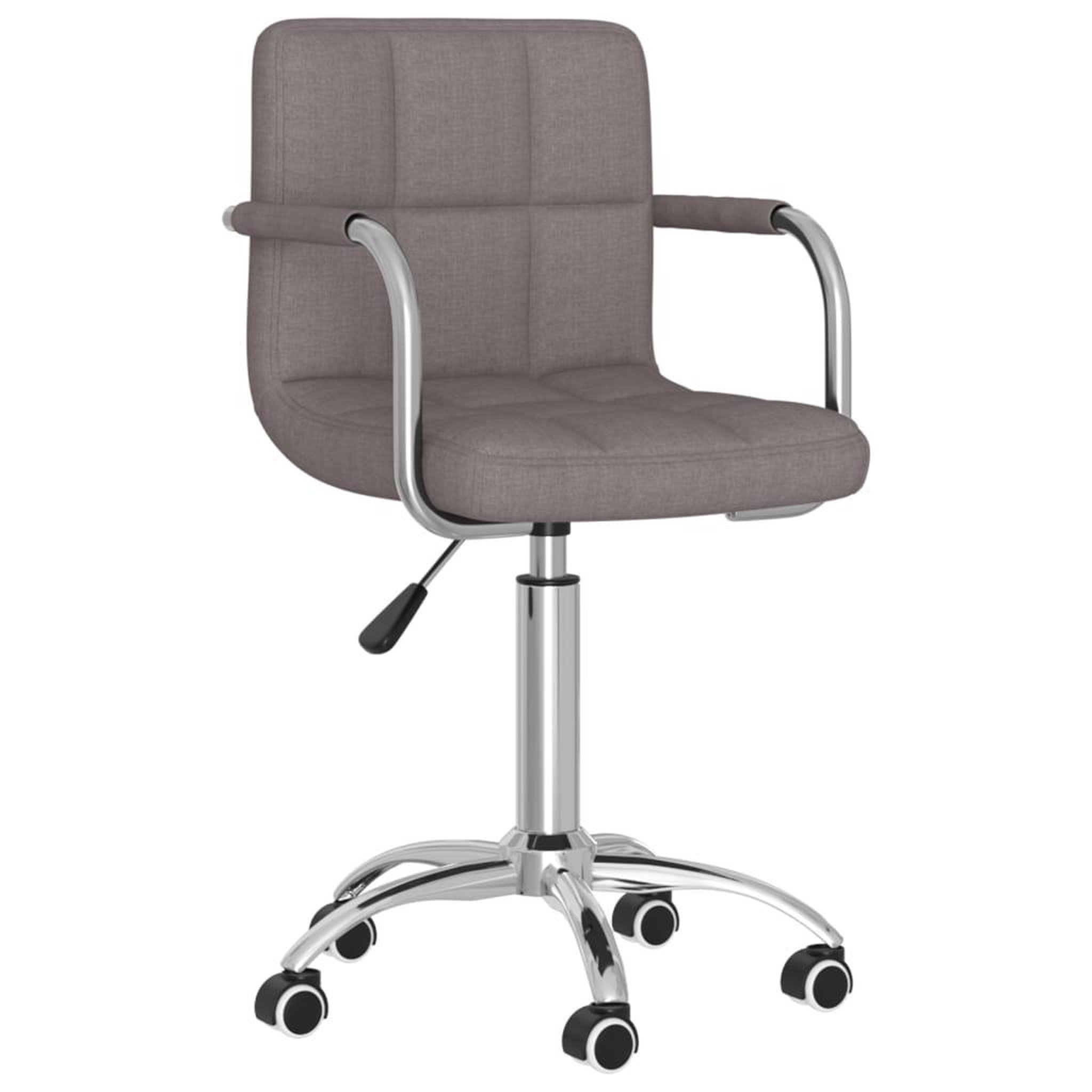 Voir la diapositive 2 : VIDAXL Chaise pivotante de bureau Taupe Tissu