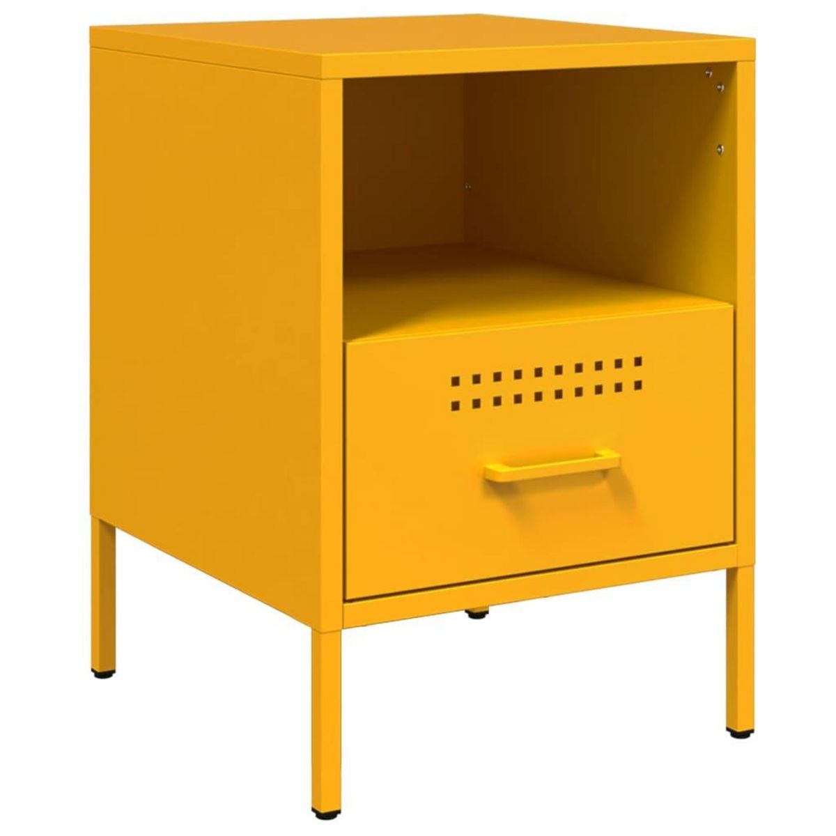 VIDAXL Tables de chevet 2 pcs jaune moutarde 36x39x50,5 cm acier
