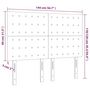Voir la diapositive 6 : VIDAXL Tete de lit a LED Gris clair 144x5x118/128 cm Velours