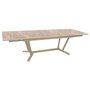 Proloisirs Table de jardin Vita en Alu 180/230/280 x100 cm - plateau Kedra - sand/downtown beige