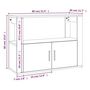 Voir la diapositive 6 : VIDAXL Buffet Gris beton 80x30x60 cm Bois d'ingenierie