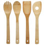 Voir la diapositive 1 : FIVE Lot de 4 Ustensiles de Cuisine  Bambou  30cm Naturel