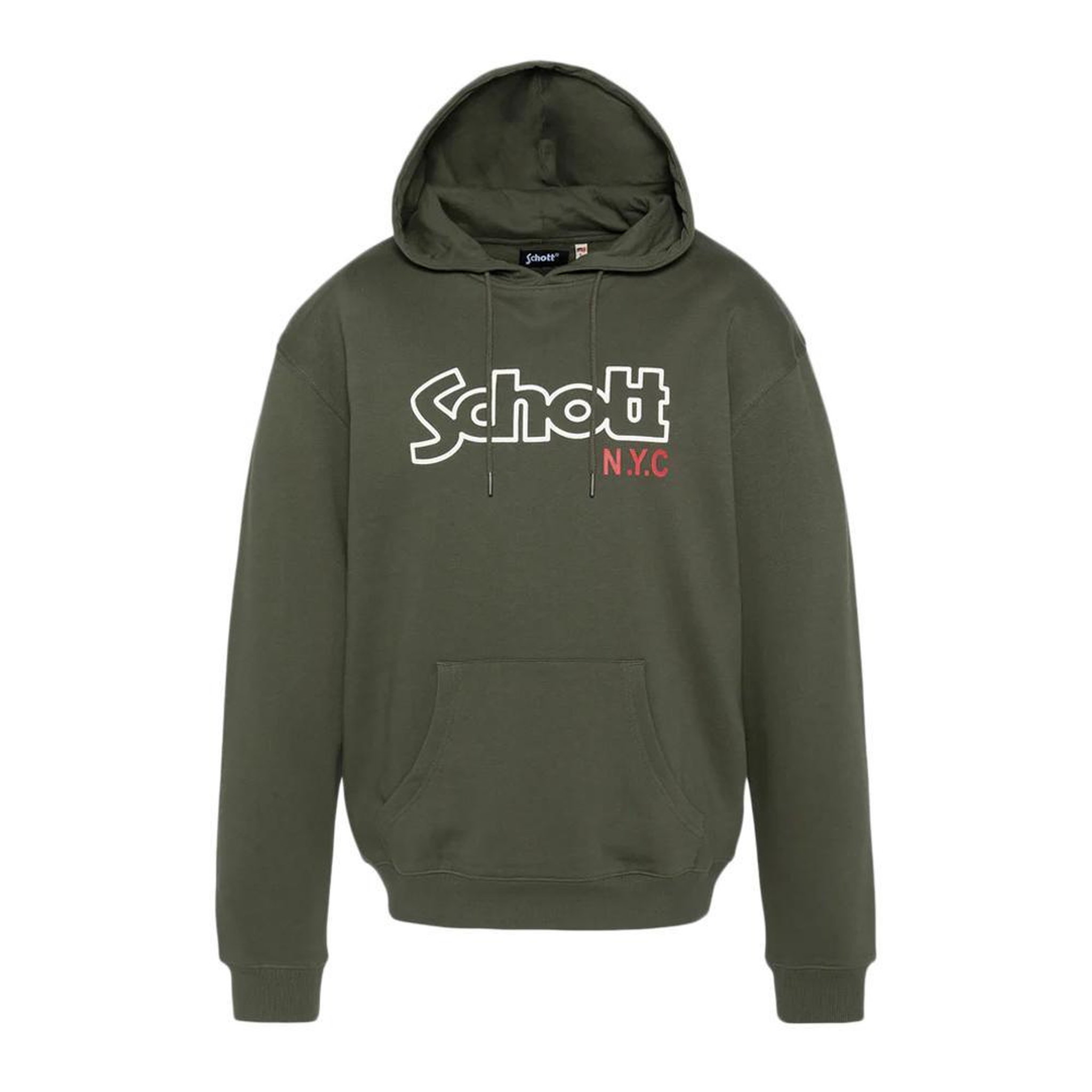 Voir la diapositive 1 : Schott Sweat à Capuche Kaki Homme Schott Sidney