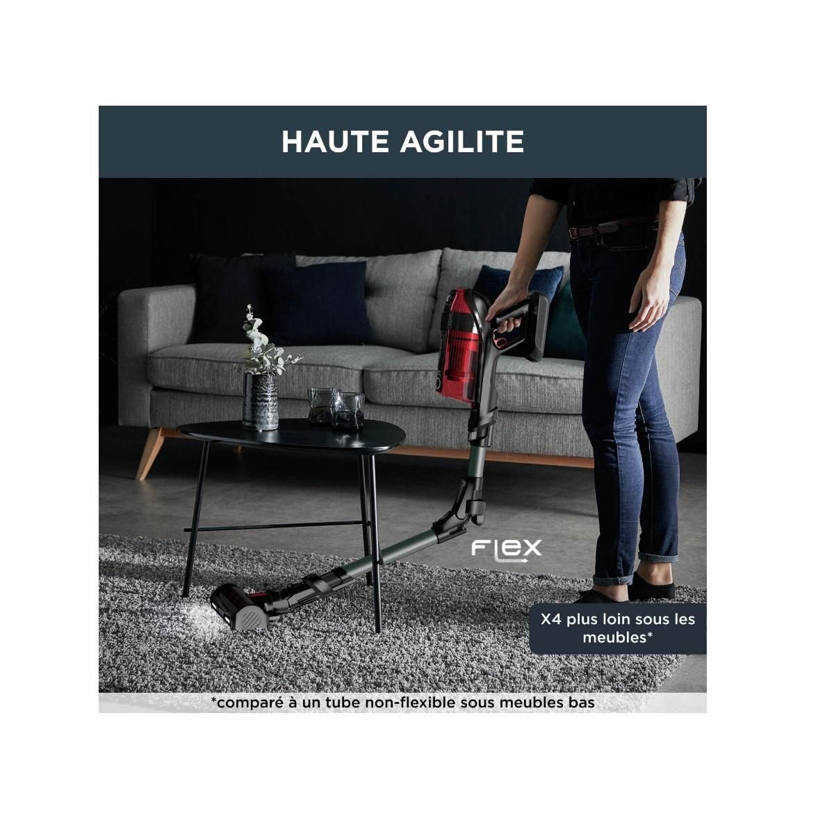 ROWENTA Aspirateur balai rechargeable 25.2v rouge / noir - RH98A8WO