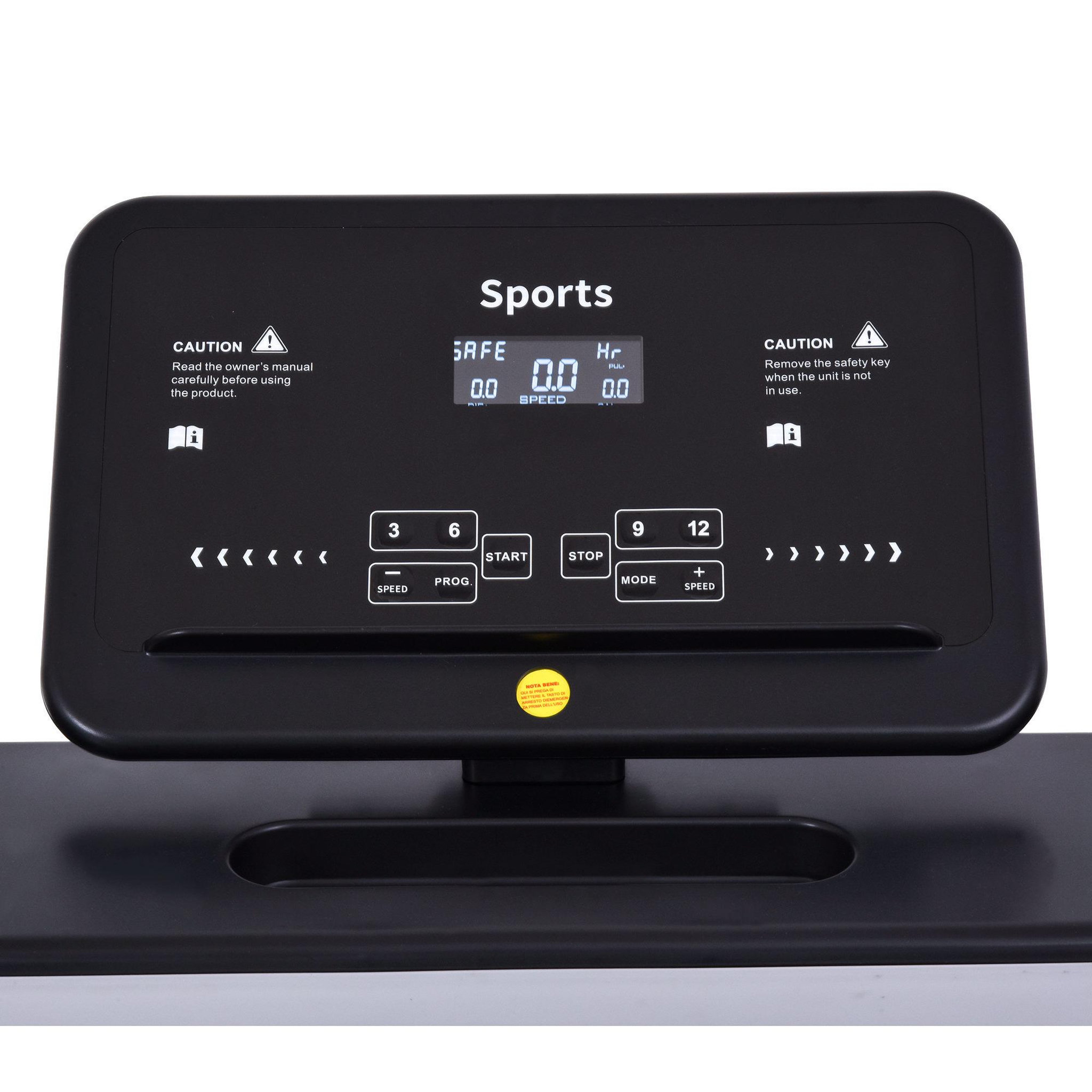 Voir la diapositive 6 : HOMCOM Tapis électrique de course pliable 1-12 Km/h 500 W écran LCD 12 programmes noir