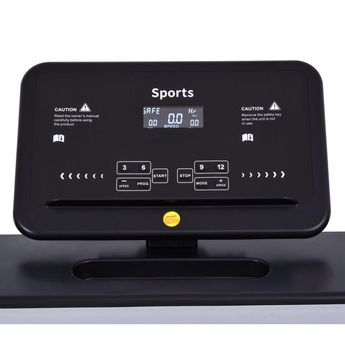 HOMCOM Tapis électrique de course pliable 1-12 Km/h 500 W écran LCD 12 programmes noir