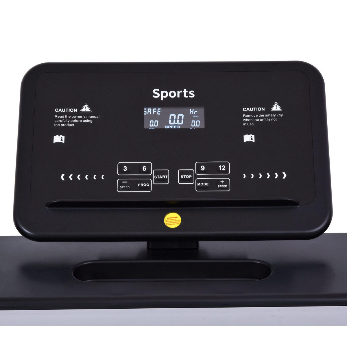 HOMCOM Tapis électrique de course pliable 1-12 Km/h 500 W écran LCD 12 programmes noir