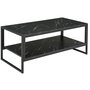 Voir la diapositive 1 : HOMCOM Table Basse Style Moderne avec 2 Étagères 106 x 50 x 47 cm Noir